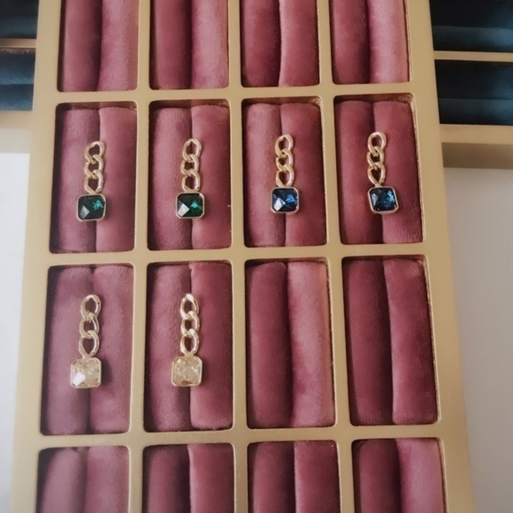 18K GP Green/ Blue/ Yellow Dangle